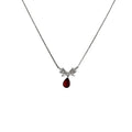 French Minimalist Copper Zircon Teardrop Pendant Necklace Light Luxury Clavicle Chain view 5
