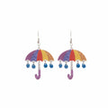 Colorful Acrylic Umbrella Drop Creative Dopamine Rainbow Rain Charm Summer Vacation Earrings view 5