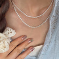 French Light Luxury Faux Pearl Beaded Necklace For Women Vintage Palace Style Round Geometric Collarbone Jewelry view 2