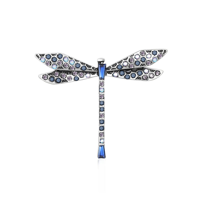 Alloy Rhinestone Dragonfly Brooch Pin For Women's Suits And Coats