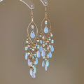 Chic Acrylic Rice Bead Teardrop Tassel Drop Earrings Bohemian Ethnic Vintage Stud Style view 2