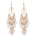 Chic Acrylic Rice Bead Teardrop Tassel Drop Earrings Bohemian Ethnic Vintage Stud Style view 5
