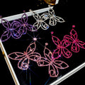 Chic Copper Butterfly Zircon Inlaid Drop Earrings With Silver Pins For Women view 1