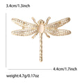 Metal Alloy Enamel Hollow Dragonfly Brooch Pin For Women Coats view 5