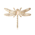 Metal Alloy Enamel Hollow Dragonfly Brooch Pin For Women Coats view 1