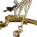 Light Luxury Faux Pearl Rhinestone Flower Bird Long Necklace For Women view 5
