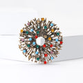 Alloy Rhinestone Hollow Sun Brooch Pin For Women Apparel view 4