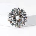 Alloy Rhinestone Hollow Sun Brooch Pin For Women Apparel view 3