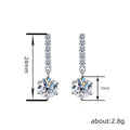 European American Geometric Drop Earrings, Round And Bar Design Luxury Fashion Jewelry view 4