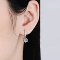 European American Geometric Drop Earrings, Round And Bar Design Luxury Fashion Jewelry view 3