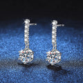 European American Geometric Drop Earrings, Round And Bar Design Luxury Fashion Jewelry view 1