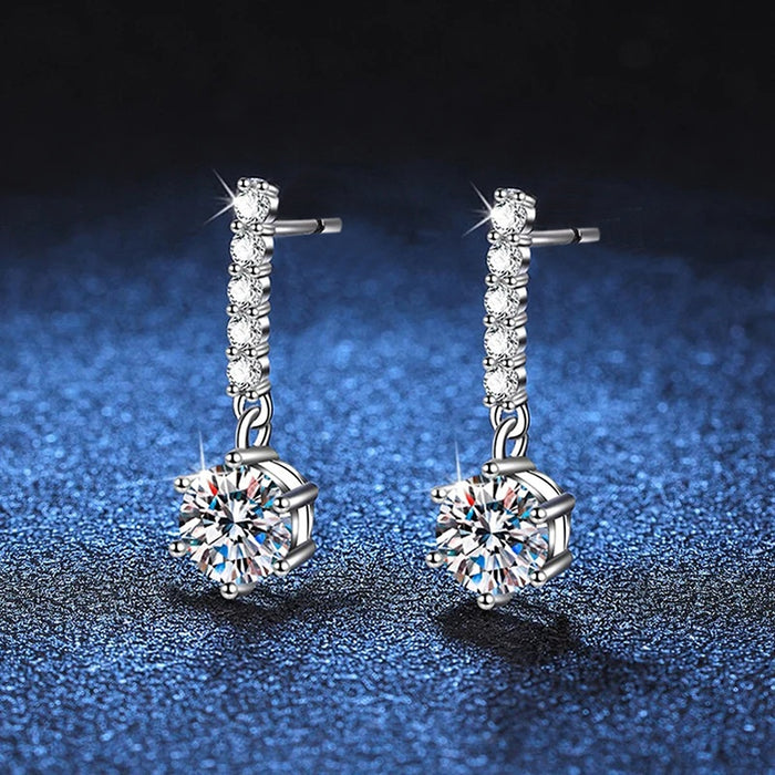 European American Geometric Drop Earrings, Round And Bar Design Luxury Fashion Jewelry