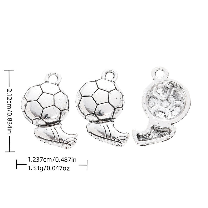 Antique Silver Zinc Alloy Soccer Cleat Charm Pendant for DIY Necklace Bracelet Jewelry Making
