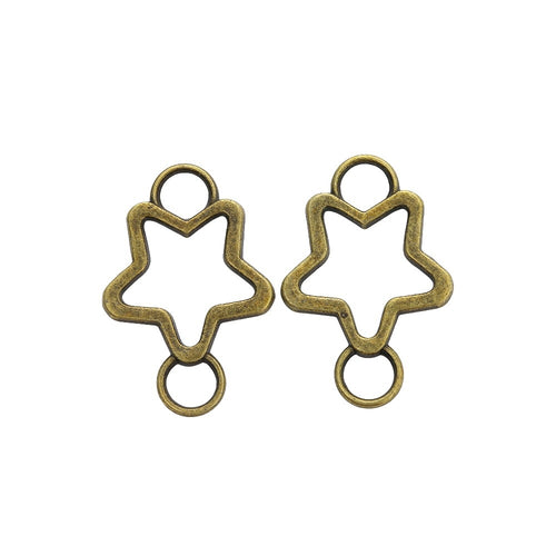 Zinc Alloy Hollow Star Jewelry Findings Accessories for DIY Jewelry Making