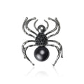 Metal Alloy Rhinestone Pearl Spider Brooch For Fashion Clothing Decoration view 3
