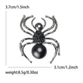 Metal Alloy Rhinestone Pearl Spider Brooch For Fashion Clothing Decoration view 5