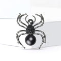 Metal Alloy Rhinestone Pearl Spider Brooch For Fashion Clothing Decoration view 1