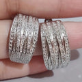 Minimalist Metal Ear Cuff For Women, Niche Micro Paved Zircon Fashion Ear Jewelry Earrings view 2