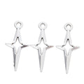 Zinc Alloy Four Point Star Charm Pendant for DIY Necklace Bracelet Jewelry Making view 3