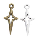 Zinc Alloy Four Point Star Charm Pendant for DIY Necklace Bracelet Jewelry Making view 4