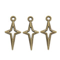 Zinc Alloy Four Point Star Charm Pendant for DIY Necklace Bracelet Jewelry Making view 2