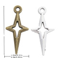 Zinc Alloy Four Point Star Charm Pendant for DIY Necklace Bracelet Jewelry Making view 1
