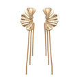 Alloy Zircon Flower Tassel Drop Earrings, European American Light Luxury Fashion Studs view 5
