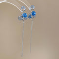 Resin Round Ball Tassel Drop Earrings With Silver Needle, Korean Minimalist Geometric Jewelry view 2