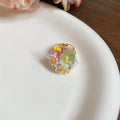 Fresh Resin Flower Seed Bead Open Ring For Women view 4