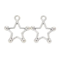 Zinc Alloy Five Point Star Charm Pendant No.878422 for DIY Necklace Bracelet Jewelry Making view 3