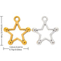 Zinc Alloy Five Point Star Charm Pendant No.878422 for DIY Necklace Bracelet Jewelry Making view 1