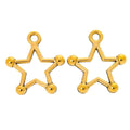 Zinc Alloy Five Point Star Charm Pendant No.878422 for DIY Necklace Bracelet Jewelry Making view 2