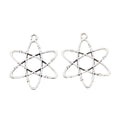 Antique Silver Zinc Alloy Molecule Hexagram Charm Pendant for DIY Necklace Bracelet Jewelry Making view 2
