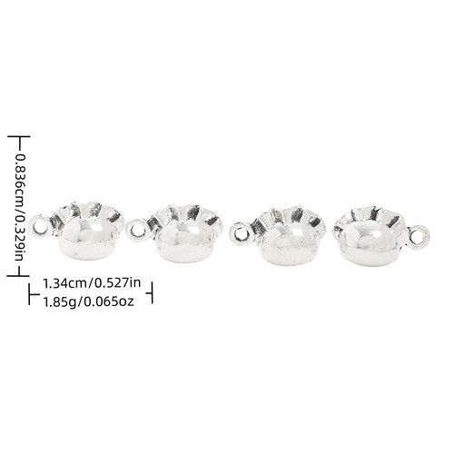 Antique Silver Zinc Alloy Dumpling Charm Pendant for DIY Necklace Bracelet Jewelry Making