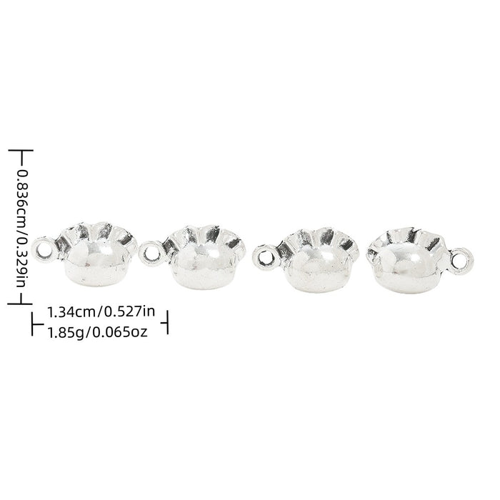 Antique Silver Zinc Alloy Dumpling Charm Pendant for DIY Necklace Bracelet Jewelry Making