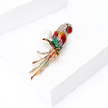 Alloy Rhinestone Parrot Brooch Pin For Suits And Coats – Multicolor view 3