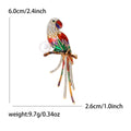 Alloy Rhinestone Parrot Brooch Pin For Suits And Coats – Multicolor view 5