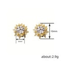 Simple Geometric Snowflake Stud Earrings For Women, Daily Commuter Versatile Jewelry view 4