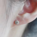 Simple Geometric Snowflake Stud Earrings For Women, Daily Commuter Versatile Jewelry view 3