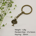 Zinc Alloy Tree Of Life Keychain For Bag Charm Gift view 2