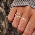 European Minimalist Ubi Moss Ring, Elegant French Light Luxury Fashion Finger Jewelry view 4