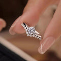 Four Prong Zircon Inlaid Ring For Women, Trendy Princess Style Fashion Finger Jewelry view 2