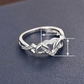 Japan Korea Style Heart Ring For Women, Micro Paved Zircon Buckle Heart Fashion Jewelry view 4