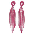 Chic Copper Rhinestone Waterdrop Tassel Drop Earrings With Silver Posts view 5