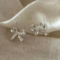 Korean Style Butterfly Bow Stud Earrings For Women, Sweet Elegant Daily Fashion Jewelry view 1