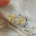 Korean Style Butterfly Bow Stud Earrings For Women, Sweet Elegant Daily Fashion Jewelry view 4