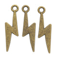 Zinc Alloy Lightning Bolt Charm Pendant No.453552 for DIY Necklace Bracelet Jewelry Making view 3