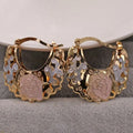 Korean Forest Style Hollow Rose Flower Ear Cuffs For Women Pastoral Floral Fashion Jewelry Earrings view 1