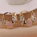 Korean Forest Style Hollow Rose Flower Ear Cuffs For Women Pastoral Floral Fashion Jewelry Earrings view 3