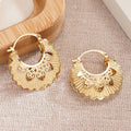Korean Style Hollow Floral Ear Cuff Earrings For Women, Ethnic Middle East Fashion Jewelry view 3